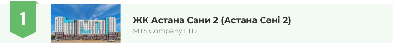 ЖК Астана Сани 2 (Астана Сәні 2)