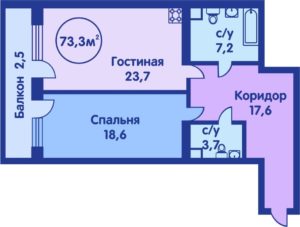 2-комнатная квартира в ЖК ALIM