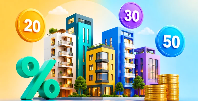 Как первоначальный взнос меняет ипотеку: расчёт для 20%, 30% и 50%