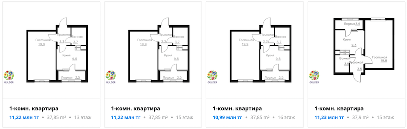 Квартиры в ЖК Gúlder в Алматы