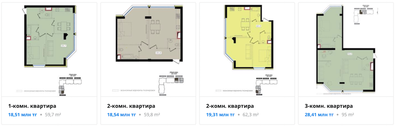 Квартиры - ЖК Меркур Град (Mercur Grad)