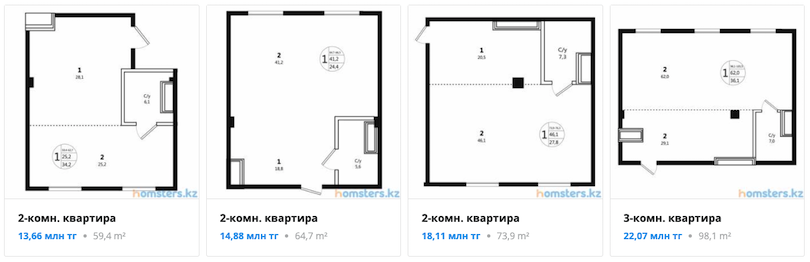 Квартиры - ЖК Радужный берег